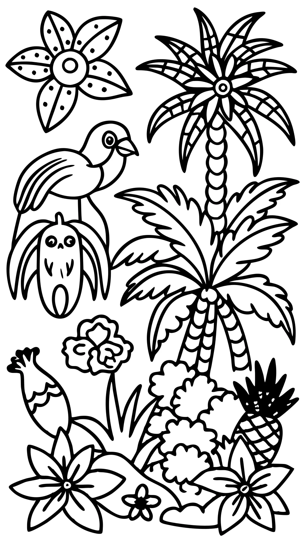 tropical coloring pages